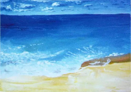 油畫 海景油畫技法 海水沙灘