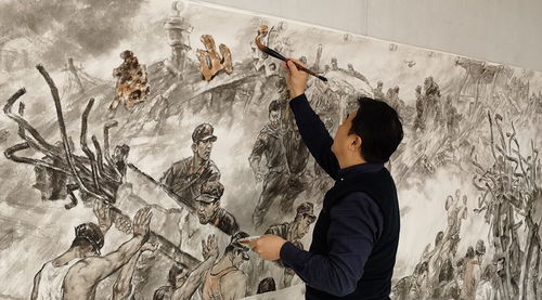 全國美術精品創作工程 王利軍 王聰作品 唐山抗震救災